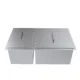 Sunstone Over/Under 34" x 12" Height Double Basin Sink with 2 Covers B-SK34 - Image 2