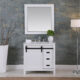 Altair Kinsley 36" Single Bathroom Vanity Set in White and Carrara White Marble Countertop with Mirror 536036-WH-CA