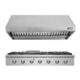 NXR SCT4811 48" Natural Gas Cooktop & RH4801 Under Cabinet Hood Bundle, Stainless Steel SCT4811RHBD