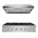 NXR SCT3611 36" Natural Gas Cooktop & EH3619 Under Cabinet Hood Bundle, Stainless Steel SCT3611EHBD