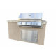 KoKoMo The 5' Maldives BBQ Island with Built In 4 Burner BBQ Grill and Access Door