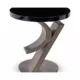 Greg Sheres “Cosmopolitan” Lamp Table Antique Brushed Bronze Finish with Black Gloss Top L-02B - Image 2