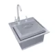 Sunstone 21" Premium Drop In Sink with Hot and Cold water Faucet & Cutting Board B-PS21