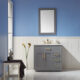Altair Ivy 36" Single Bathroom Vanity Set in Gray and Carrara White Marble Countertop with Mirror  531036-GR-CA