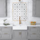 Altair Trieste Glossy White Ceramic Rectangular 32" L x 19.7" W Vessel Bathroom Double Sinks  281032-KDS