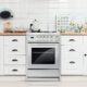 Cosmo 24'' 2.73 cu. ft. Single Oven Gas Range with 4 Burner Cooktop and Heavy Duty Cast Iron Grates in Stainless Steel COS-244AGC - Image 2