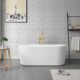 Vinnova Caserta 59" x 27.6" Soaking Bathtub 257059-BAT-WH