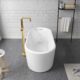 Vinnova Caserta 59" x 27.6" Soaking Bathtub 257059-BAT-WH - Image 4