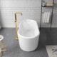 Vinnova Caserta 67" x 27.6" Soaking Bathtub 257067-BAT-WH - Image 3