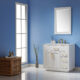 Altair Ivy 36" Single Bathroom Vanity Set in White and Carrara White Marble Countertop with Mirror 531036-WH-CA - Image 2