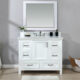Altair Isla 42" Single Bathroom Vanity Set in White and Carrara White Marble Countertop with Mirror 538042-WH-AW - Image 2