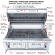 Sunstone 42" Gas Hybrid Dual Zone Charcoal/Wood Burning Grill EMCHDZ42 - Image 4