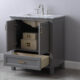 Altair Isla 30" Single Bathroom Vanity Set in Gray and Carrara White Marble Countertop with Mirror  538030-GR-CA - Image 2