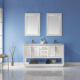 Altair Remi 60" Double Bathroom Vanity Set in White and Carrara White Marble Countertop with Mirror  532060-WH-CA - Image 2