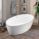Altair Jolie 55" x 32" Freestanding Soaking Acrylic Bathtub 51055-BAT-WH-F - Image 2