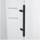 Vinnova Villena 60" W x 78" H Rectangle Single Sliding Frameless Shower Enclosure in Matt Black 312060+36P-MB - Image 2