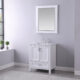 Altair Isla 30" Single Bathroom Vanity Set in White and Carrara White Marble Countertop with Mirror 538030-WH-CA - Image 2