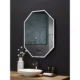 Ancerre Otto Octagon Black Framed Lighted Bathroom Vanity Mirror with Bluetooth and Digital Display - Image 4