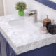 Altair Jardin 36" Single Bathroom Vanity Set in Jewelry Blue and Carrara White Marble Countertop with Mirror  539036-JB-CA - Image 2