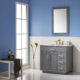 Altair Ivy 36" Single Bathroom Vanity Set in Gray and Carrara White Marble Countertop with Mirror  531036-GR-CA - Image 2