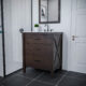 Altair Maribella 30" Single Bathroom Vanity Set in Rust Black and Carrara White Marble Countertop with Mirror 535030-RL-CA - Image 2