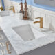 Altair Sutton 72" Double Bathroom Vanity Set in Gray and Carrara White Marble Countertop with Mirror  541072-GR-CA - Image 2