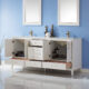 Altair Sutton 72" Double Bathroom Vanity Set in White and Carrara White Marble Countertop with Mirror  541072-WH-CA - Image 2
