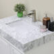 Altair Jardin 36" Single Bathroom Vanity Set in White and Carrara White Marble Countertop with Mirror 539036-WH-CA - Image 2