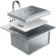 Sunstone 21" Premium Drop In Sink with Hot and Cold water Faucet & Cutting Board B-PS21 - Image 2