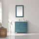 Altair Sutton 36" Single Bathroom Vanity Set in Royal Green and Carrara White Marble Countertop with Mirror  541036-RG-CA - Image 2
