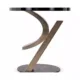 Greg Sheres “Cosmopolitan” Lamp Table Antique Brushed Bronze Finish with Black Gloss Top L-02B