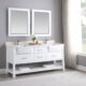 Altair Georgia 72" Double Bathroom Vanity Set in White and Composite Carrara White Stone Top with White Farmhouse Basin with Mirror 537072-WH-AW - Image 2