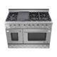 NXR SCD4811 48" Natural Gas Dual Fuel Range & RH4801 Under Cabinet Hood Bundle, Stainless Steel  SCD4811RHBD - Image 2