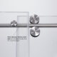 Vinnova Spezia 48" W x 76" H Rectangle Double Sliding Frameless Shower Enclosure in Brushed Nickel 301048+36P-BN - Image 10