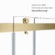 Vinnova  Spezia 56" W x 76" H Rectangle Double Sliding Frameless Shower Enclosure in Brushed Gold 301056+36P-BG - Image 10