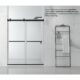 Vinnova Spezia 56" W x 76" H Rectangle Double Sliding Frameless Shower Enclosure in Matt Black 301056+36P-MB - Image 12