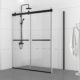Vinnova Spezia 56" W x 76" H Rectangle Double Sliding Frameless Shower Enclosure in Matt Black 301056+36P-MB - Image 2