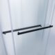 Vinnova Spezia 56" W x 76" H Rectangle Double Sliding Frameless Shower Enclosure in Matt Black 301056+36P-MB - Image 6