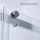 Vinnova Spezia 56" W x 76" H Rectangle Double Sliding Frameless Shower Enclosure in Polished Chrome 301056+36P-PC - Image 12