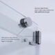 Vinnova Spezia 56" W x 76" H Rectangle Double Sliding Frameless Shower Enclosure in Polished Chrome 301056+36P-PC - Image 10