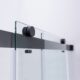 Vinnova Spezia 68" W x 76" H Rectangle Double Sliding Frameless Shower Enclosure in Matt Black 301068+36P-MB - Image 5