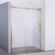 Vinnova Massa 60" W x 76" H Single Sliding Frameless Shower Door in Brushed Gold 302060-SS-BG