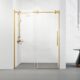 Vinnova Massa 60" W x 76" H Single Sliding Frameless Shower Door in Brushed Gold 302060-SS-BG - Image 2