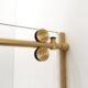 Vinnova Massa 60" W x 76" H Single Sliding Frameless Shower Door in Brushed Gold 302060-SS-BG - Image 3