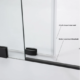 Vinnova Villena 60" W x 78" H Rectangle Single Sliding Frameless Shower Enclosure in Matt Black 312060+36P-MB - Image 3