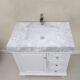 Altair Jardin 36" Single Bathroom Vanity Set in White and Carrara White Marble Countertop with Mirror 539036-WH-CA - Image 3