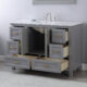 Altair Isla 48" Single Bathroom Vanity Set in Gray and Carrara White Marble Countertop with Mirror  538048-GR-CA - Image 3