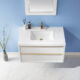 Altair Morgan 36" Single Bathroom Vanity Set in White and Composite Carrara White Stone Countertop with Mirror 534036-WH-AW - Image 3