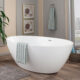Altair Jolie 69" x 40" Freestanding Soaking Acrylic Bathtub 51069-BAT-WH-F - Image 3