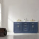 Altair Ivy 72" Double Bathroom Vanity Set in Royal Blue and Carrara White Marble Countertop with Mirror  531072-RB-CA - Image 3